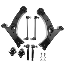 8 Pcs Front Control Arm Stabilizer Bar End Link Tie Rod End