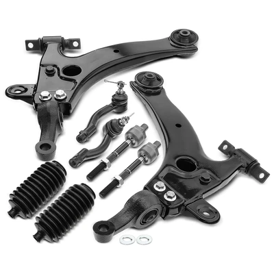 8 Pcs Front Control Arm & Tie Rod End