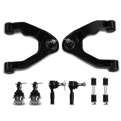 8 Pcs Front Control Arm with Ball Joint Tie Rod End