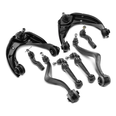 8 Pcs Front Control Arm & Tie Rod End