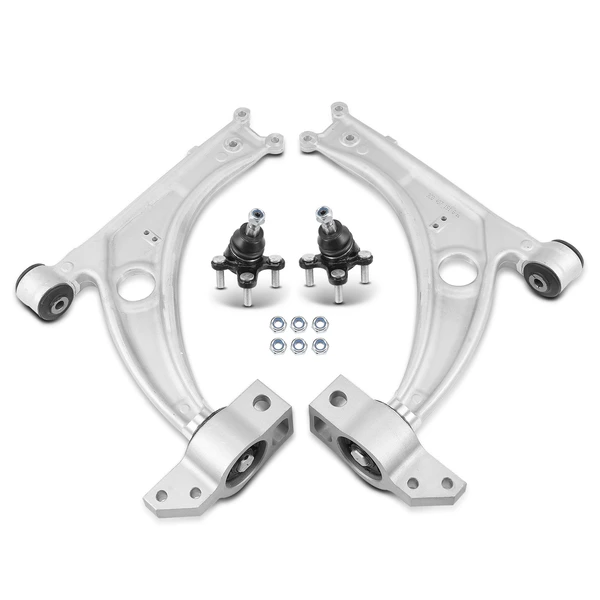 2006-2010 Volkswagen Passat 4-Pc Control Arm and Ball Joint Kit, Front Driver & Passenger with Ball Joint A-Premium APCA4905
