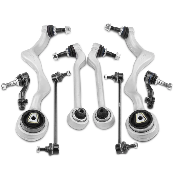 A Set of 8 Control Arm Sway Bar Link and Tie Rod End Kit Front Side A-Premium APCA4921
