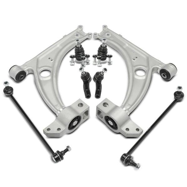 A Set of 8 Control Arm Ball Joint Sway Bar Link Tie Rod End Kit Front Side A-Premium APCA4928