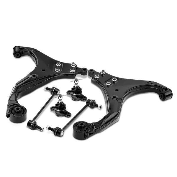 2005-2009 Hyundai Tucson A Set of 6 Control Arm Ball Joint and Sway Bar Link Kit Front Side A-Premium APCA4957
