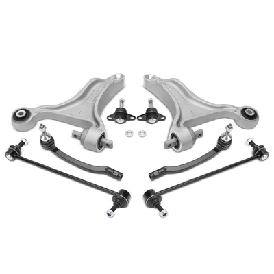 8 Pcs Front Control Arm & Sway Bar Link & Tie Rod End