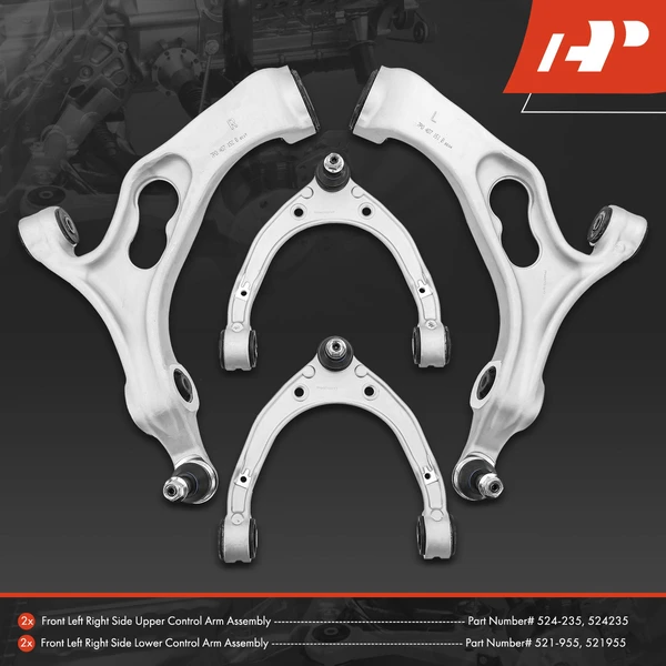 4-Pc Control Arm Ball Joint, Front Side with Ball Joint A-Premium APCA4995