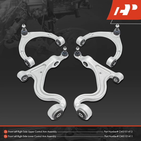 4-Pc Control Arm and Ball Joint Kit, Front Side with Ball Joint A-Premium APCA5020