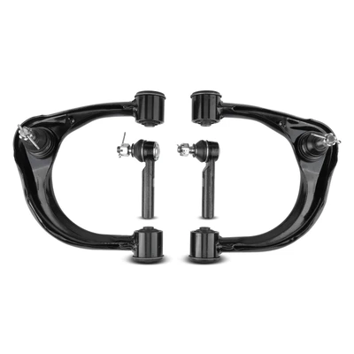 4 Pcs Front Upper Control Arm with Ball Joint Outer Tie Rod End