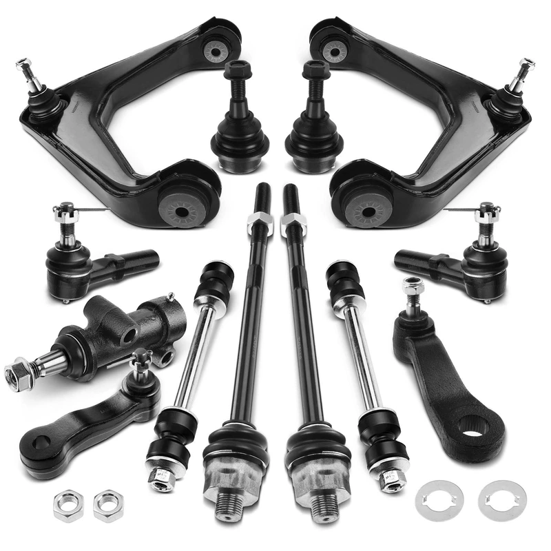 13 Pcs Front Control Arm Ball Joint Stabilizer Bar Link Tie Rod for Chevy Silverado