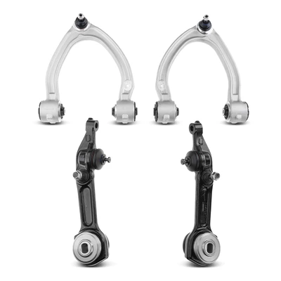 4 Pcs Front Lower & Upper Control Arms with Ball Joint