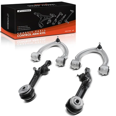 4 Pcs Front Lower & Upper Control Arms with Ball Joint