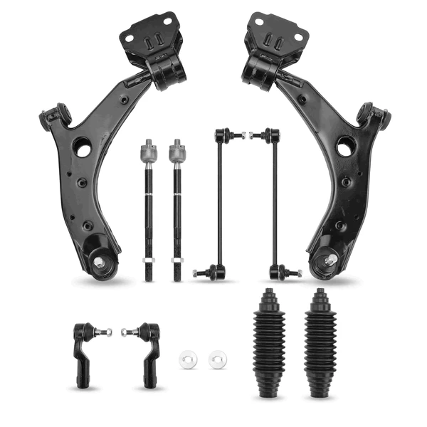 A Set of 10 Control Arm Ball Joint Tie Rod and Sway Bar Link Kit Front Side A-Premium APCA3464