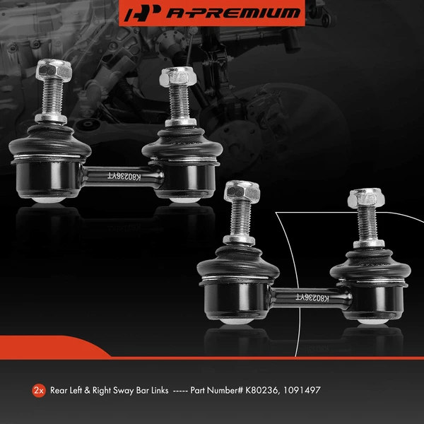 Sway Bar Link, Rear Side, A-Premium APCA5022