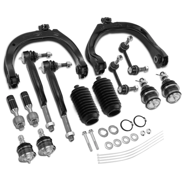 A Set of 14 Control Arm Ball Joint Tie Rod and Sway Bar Link Kit Front Side A-Premium APCA3471