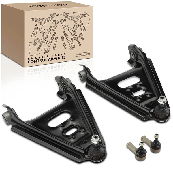 2008-2016 Smart Fortwo A Set of 4 Control Arm and Tie Rod End Kit Front Side A-Premium APCA6192