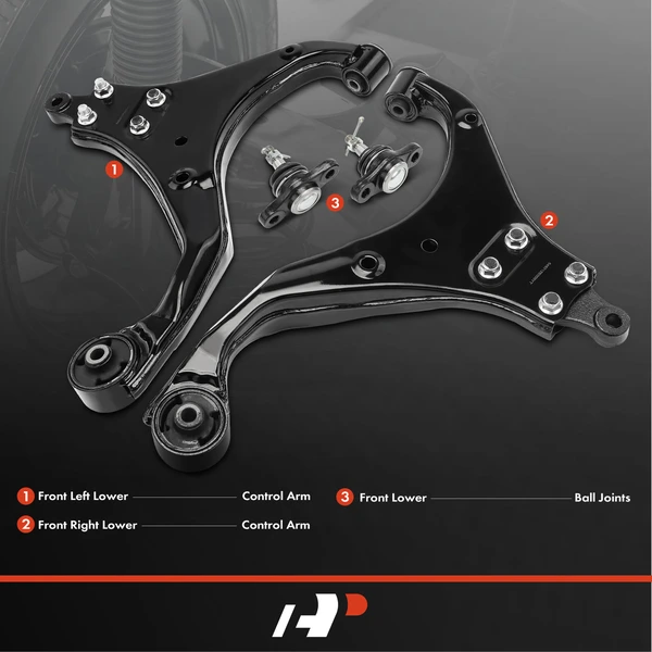 A Set of 4 Control Arm and Ball Joint Kit Front Side A-Premium APCA6193