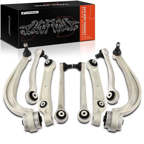 A Set of 8 Control Arm and Ball Joint Kit Front Side A-Premium APCA6052