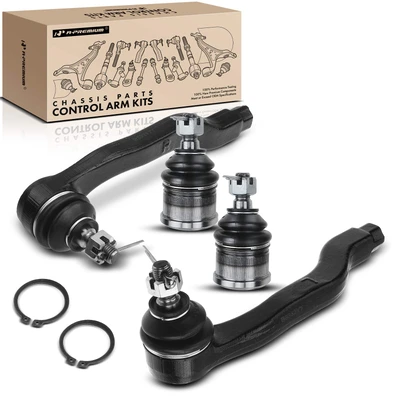4 Pcs Front Tie Rod Ends & Ball Joints