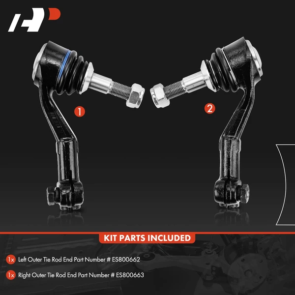 2 Pcs Outer Tie Rod End for BMW 128i 2008-2013 135i 328i 330i M3 X1 Z4 335d