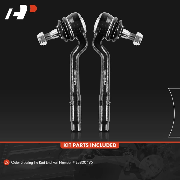 2 Pcs Outer Steering Tie Rod End for BMW E53 E70 X5 2004-2006 3.0L 4.4L 4.8L