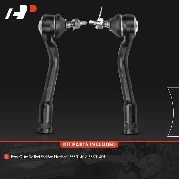 2 Pcs Front Outer Tie Rod End for Hyundai Tucson 2016-2018 Kia Sportage Sorento