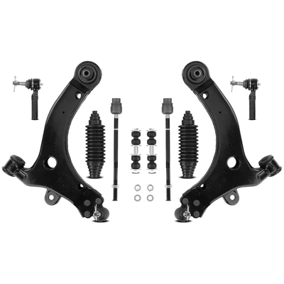 10 Pcs Front Control Arm Sway Bar Link Tie Rod End
