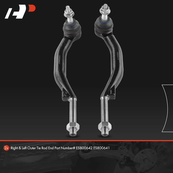 2 Pcs Outer Steering Tie Rod End for Cadillac CTS 2008-2014 2.0L 3.0L 3.6L