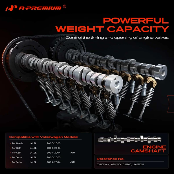 Engine Camshaft for Volkswagen Jetta Golf 2000-2004 Beetle 2000-2003 1.9L SOHC