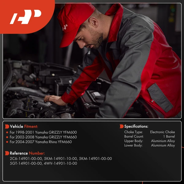 1 Barrel Carburetor for Yamaha GRIZZLY 600 1998-2008 Rhino 660 2004-2007