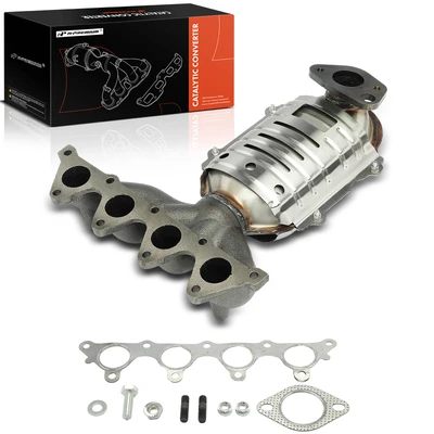 Front Catalytic Converter with Exhaust Manifold