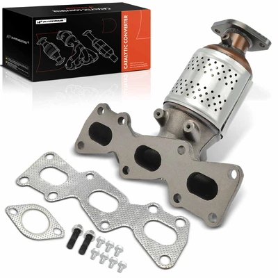 Front Catalytic Converter with Exhaust Manifold