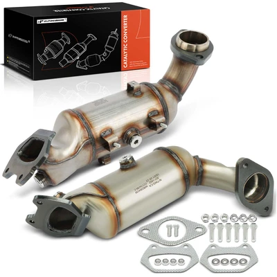 2 Pcs Front & Rear Catalytic Converter