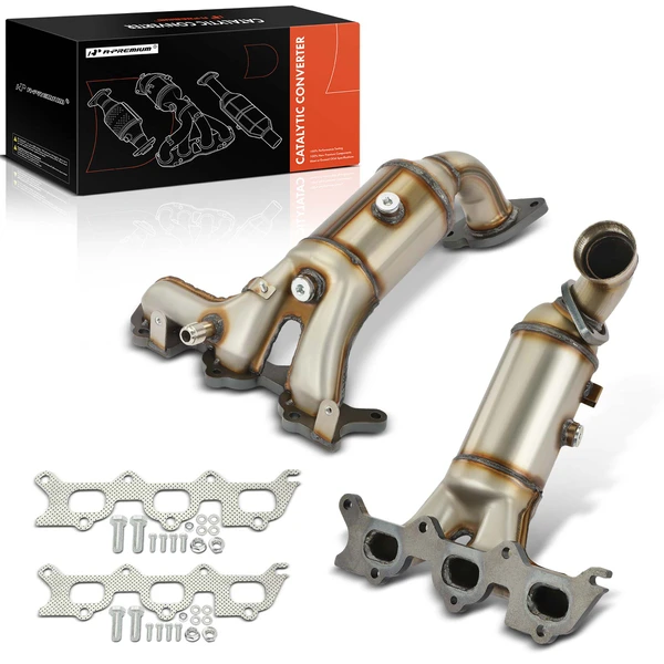 2-PC Catalytic Converter, Front Driver & Passenger, Fit Federal Emissions, A-Premium APCCT223