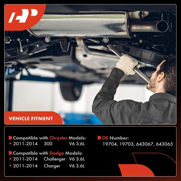 2-PC Catalytic Converter, Driver & Passenger, Fit Federal Emissions, A-Premium APCCT234