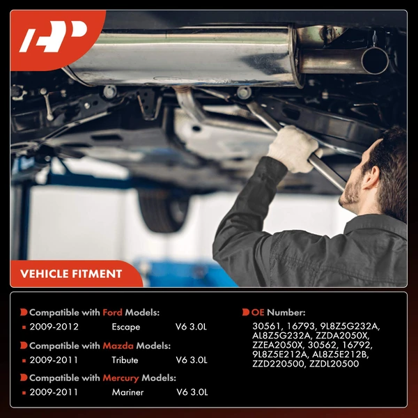 2-PC Catalytic Converter, Front Driver & Passenger, Fit Federal Emissions, A-Premium APCCT048