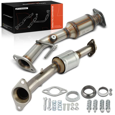 2 Pcs Front & Rear Catalytic Converter