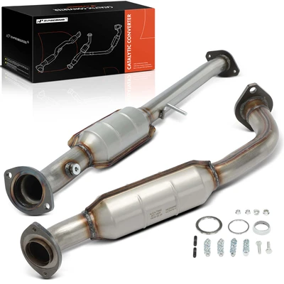 2 Pcs Front & Rear Catalytic Converter