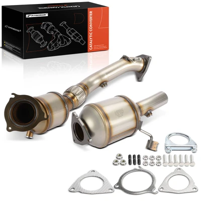 2 Pcs Front & Rear Catalytic Converter