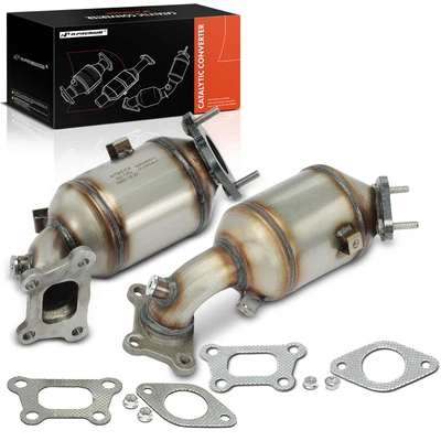 2 Pcs Front Catalytic Converter