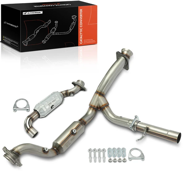 2-PC Catalytic Converter, Driver & Passenger, Fit Federal Emissions, A-Premium APCCT520