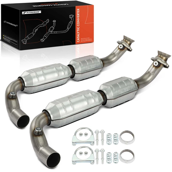 2-PC Catalytic Converter, Driver & Passenger, Fit Federal Emissions, A-Premium APCCT392