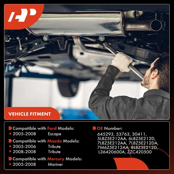 1-PC Catalytic Converter, Rear Side, Fit Federal Emissions, A-Premium APCCT395