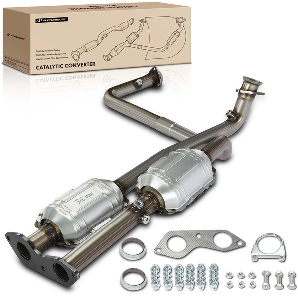 1996-1999 GMC C2500 Suburban 1-PC Catalytic Converter Front & Rear Fit Federal Emissions A-Premium APCCT396