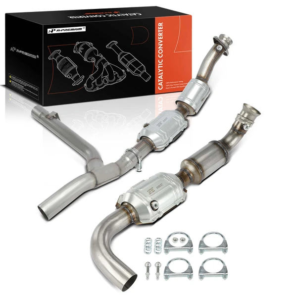 2-PC Catalytic Converter, Driver & Passenger, Fit Federal Emissions, A-Premium APCCT556