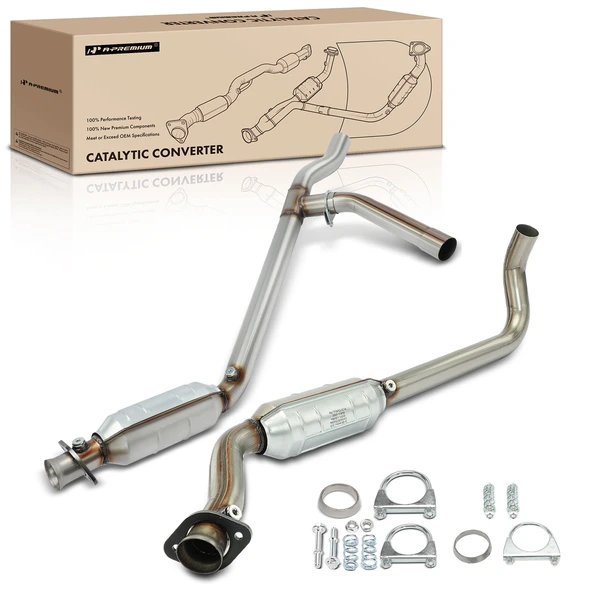 2-PC Catalytic Converter, Driver & Passenger, Fit Federal Emissions, A-Premium APCCT523