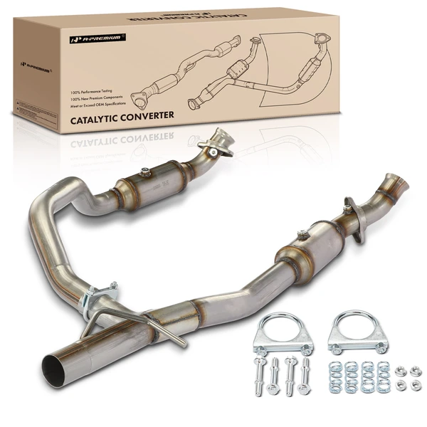 2009-2014 Ford E-250 1-PC Catalytic Converter Front Side Fit Federal Emissions A-Premium APCCT405