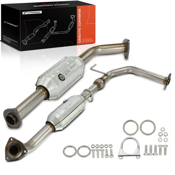 2-PC Catalytic Converter, Driver & Passenger, Fit Federal Emissions, A-Premium APCCT408