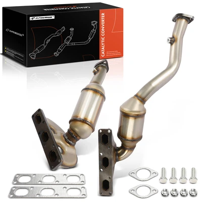 2 Pcs Front & Rear Catalytic Converter