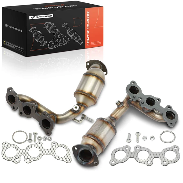 2-PC Catalytic Converter Front & Rear Fit Federal Emissions A-Premium APCCT246
