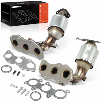 2 Pcs Front Catalytic Converter
